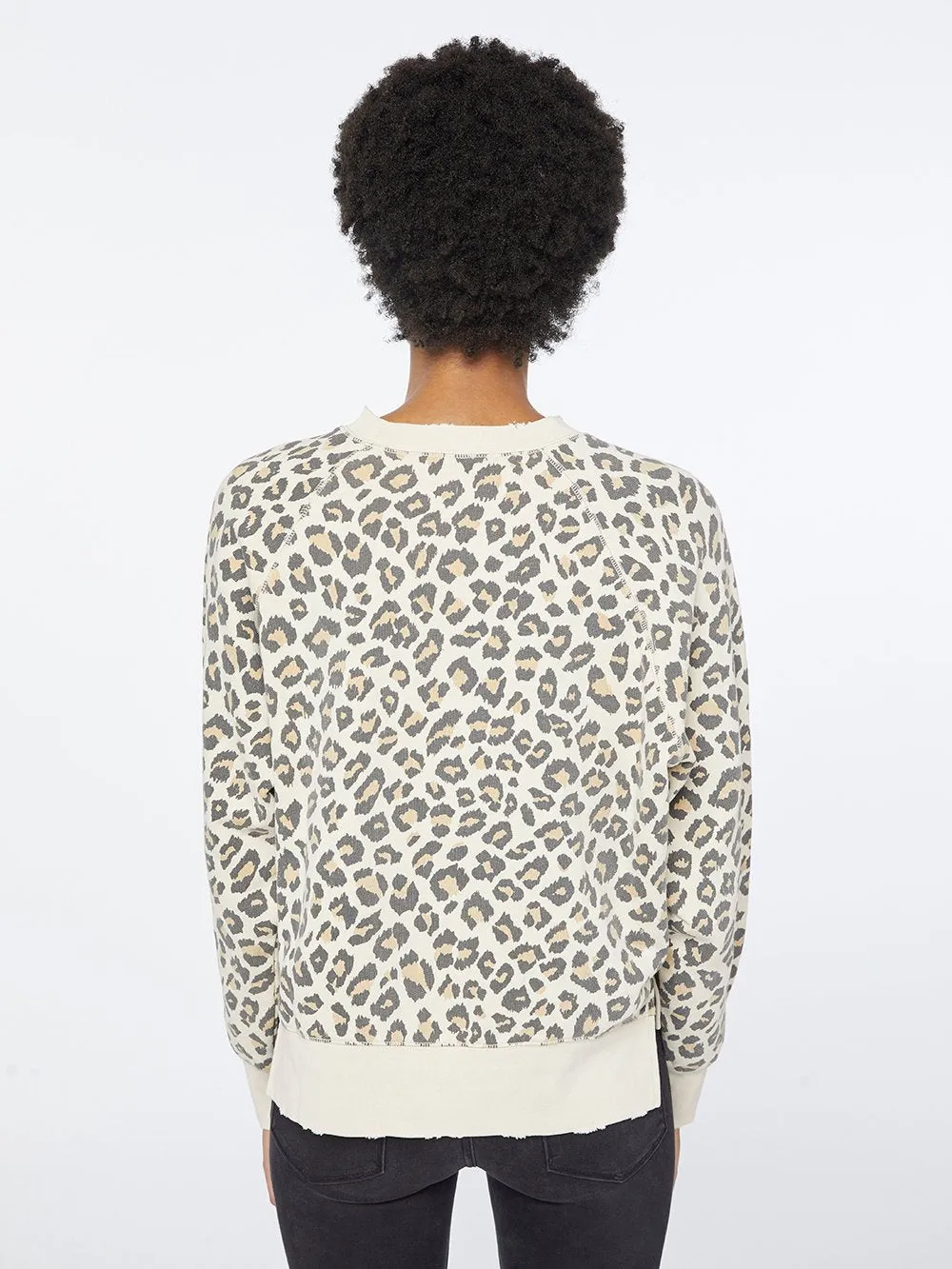 Animal Print Sweatshirt -- Caramel Multi