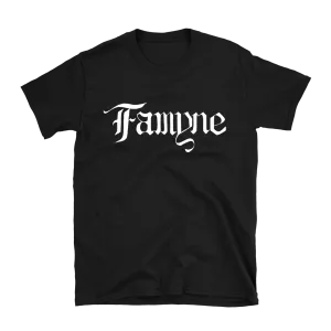 Famyne - White Logo T-Shirt - Black