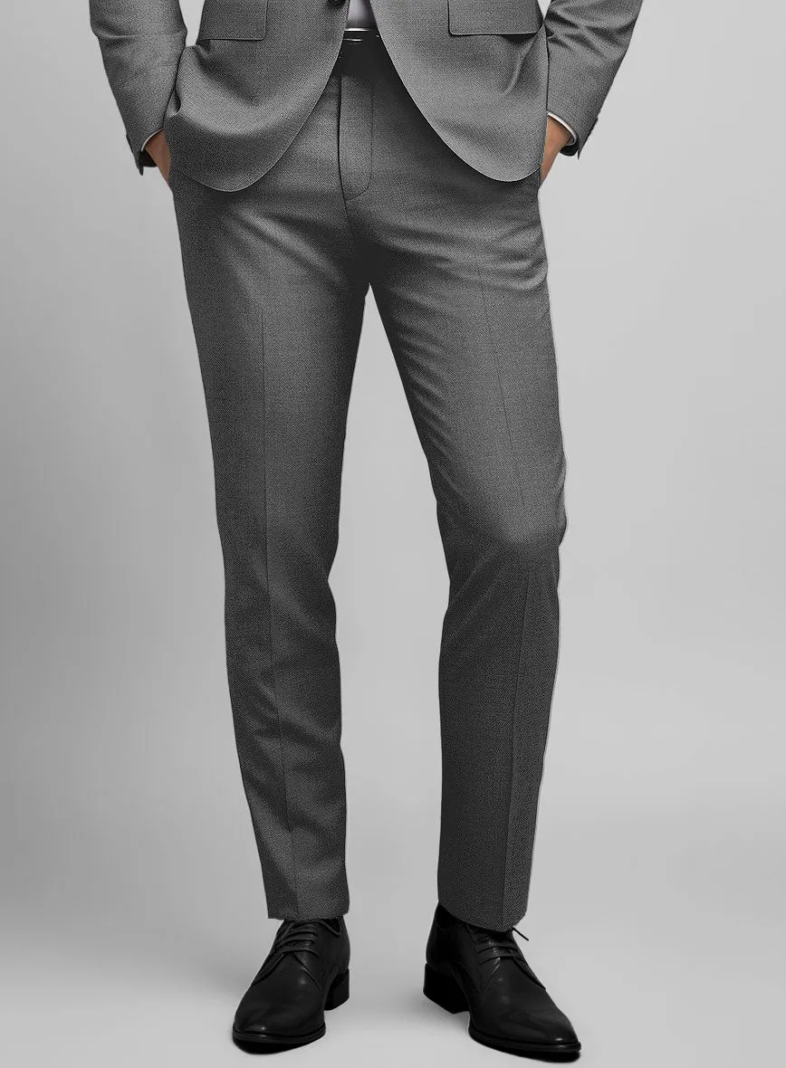 Hardy Minnis Gray Sharkskin Wool Pants