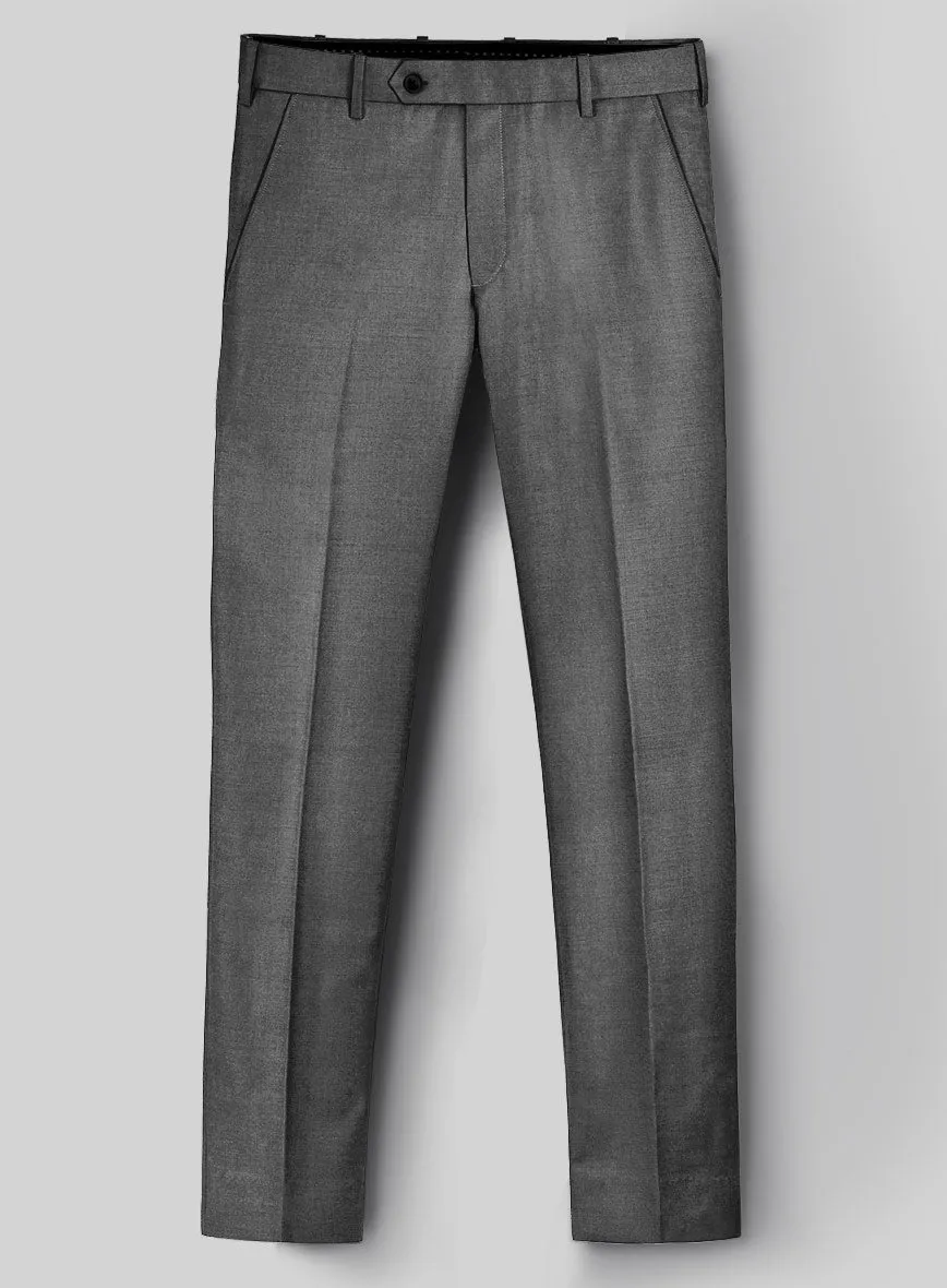 Hardy Minnis Gray Sharkskin Wool Pants