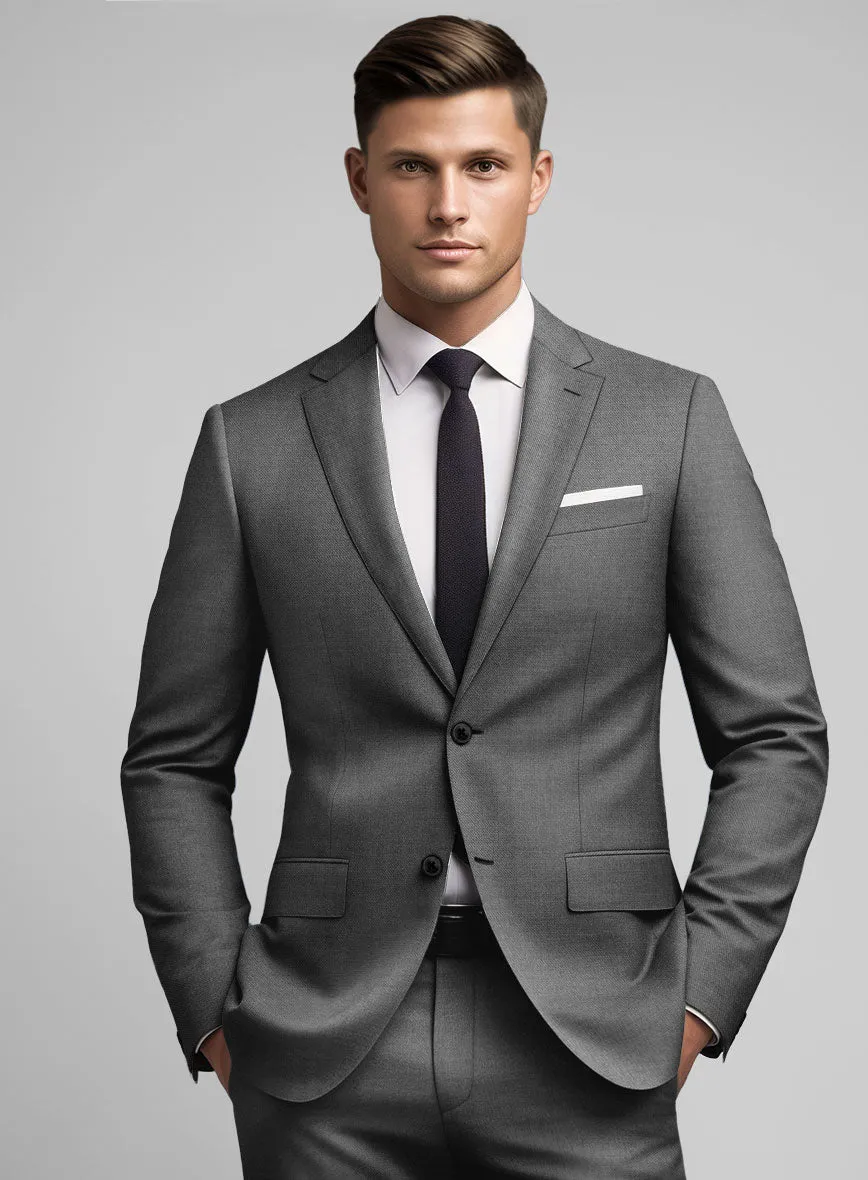 Hardy Minnis Gray Sharkskin Wool Suit