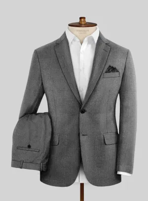 Hardy Minnis Gray Sharkskin Wool Suit