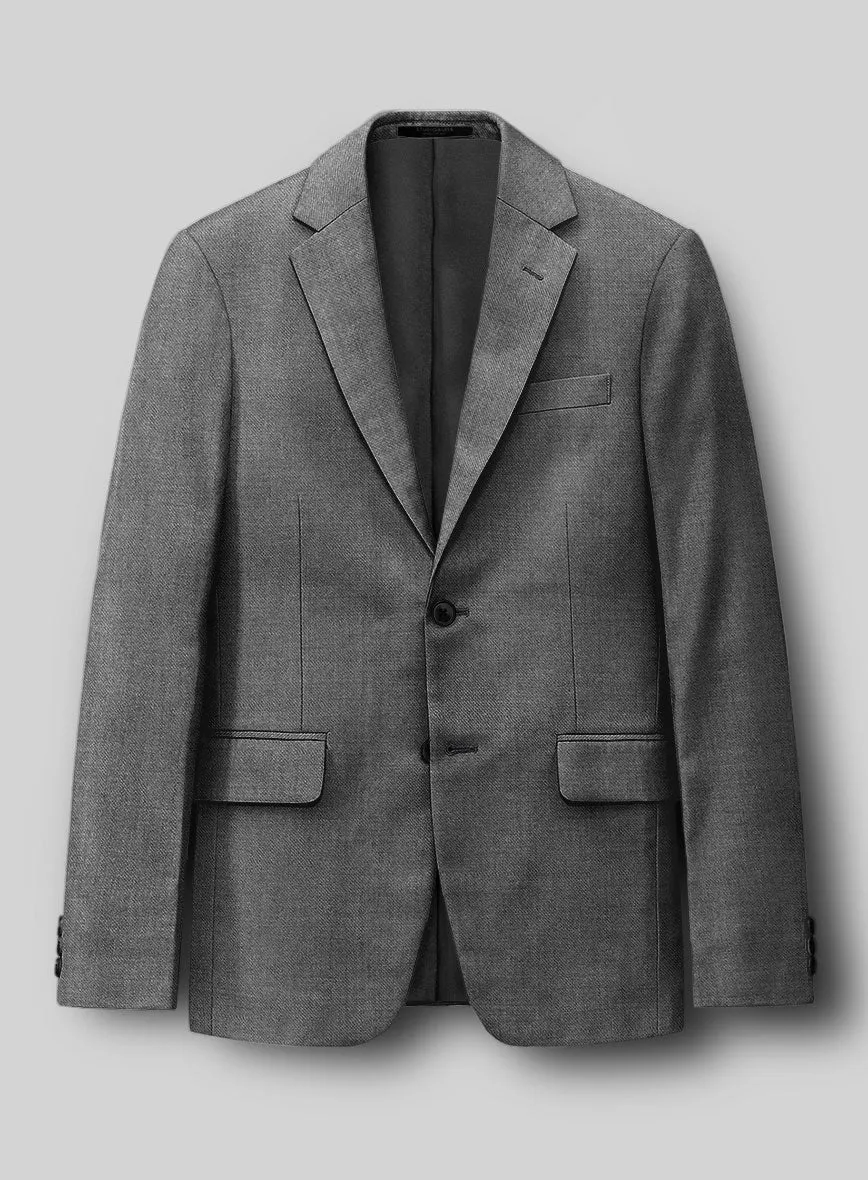 Hardy Minnis Gray Sharkskin Wool Suit