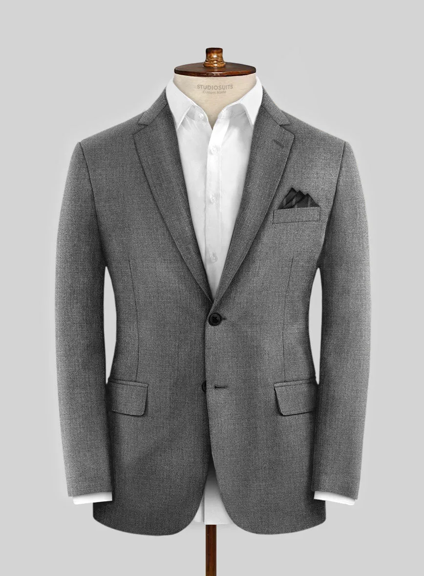 Hardy Minnis Gray Sharkskin Wool Suit