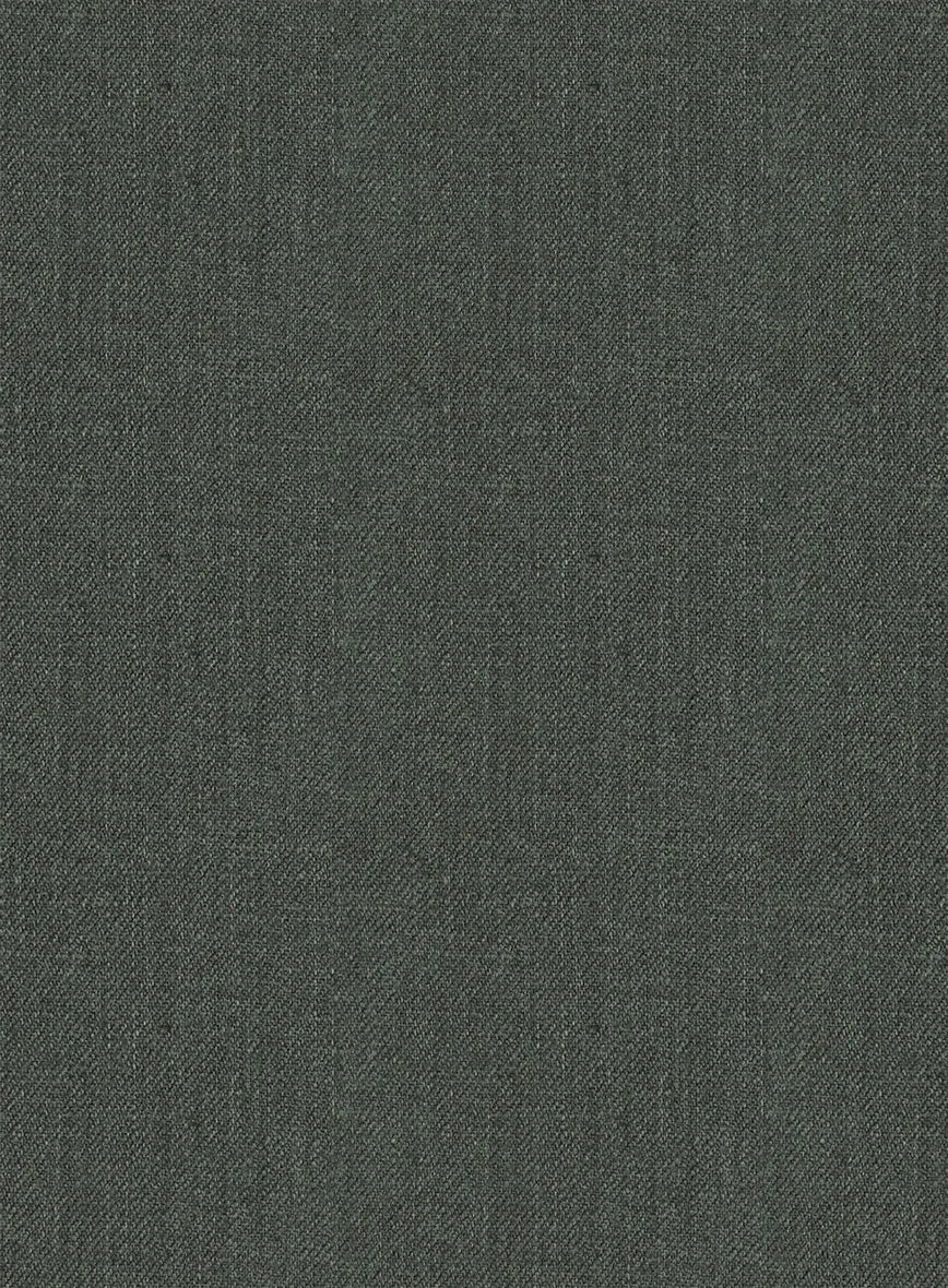 Heavy Linen Green Pants