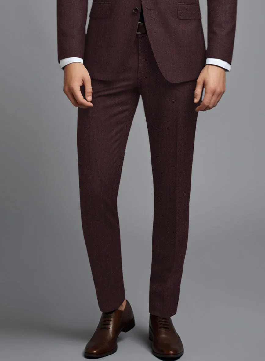 Huddersfield Stretch Mahogany Wool Suit