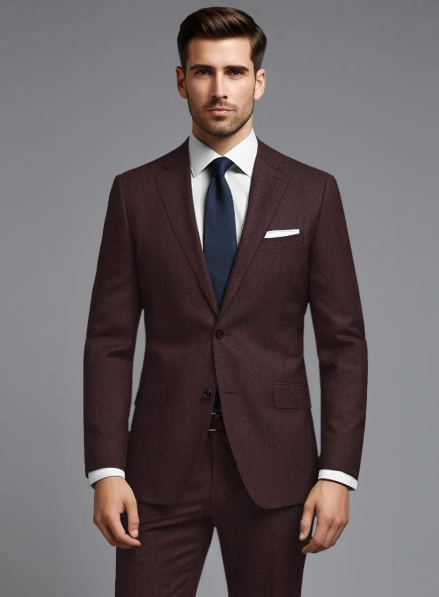 Huddersfield Stretch Mahogany Wool Suit
