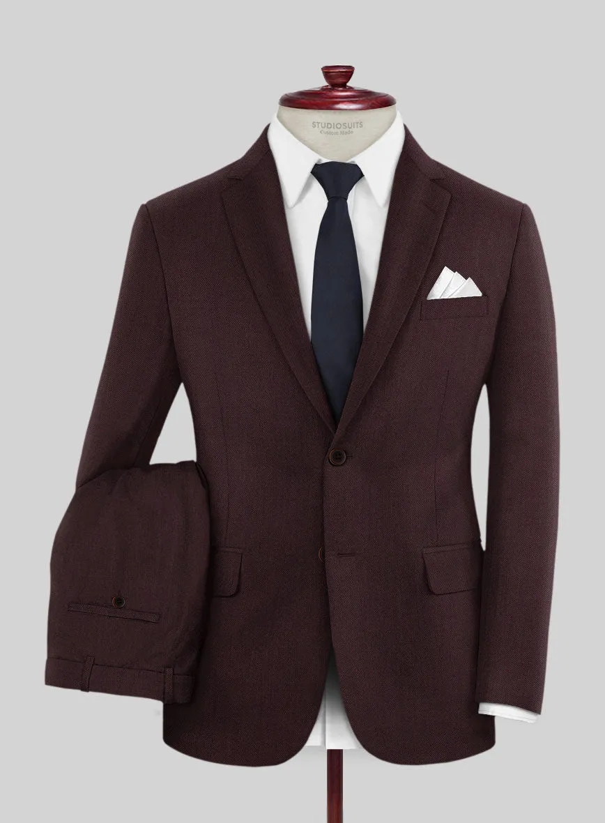 Huddersfield Stretch Mahogany Wool Suit