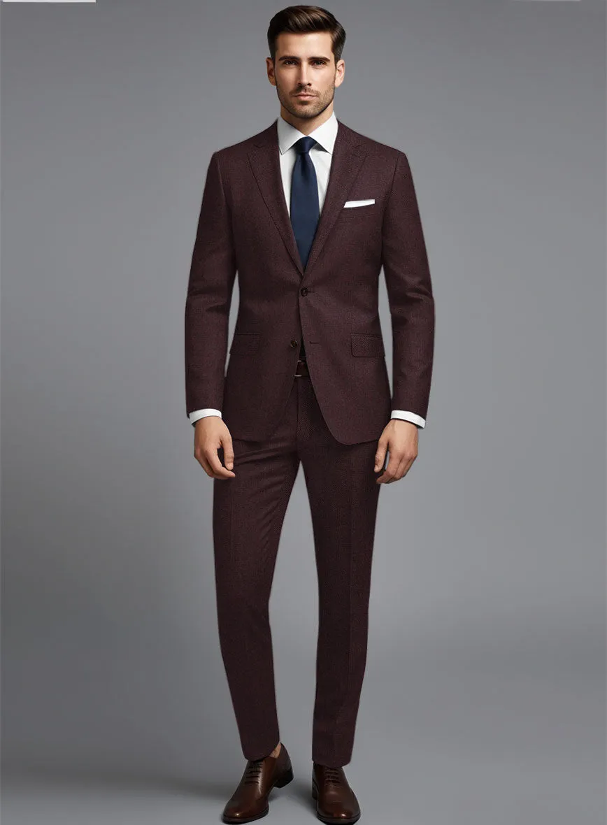 Huddersfield Stretch Mahogany Wool Suit