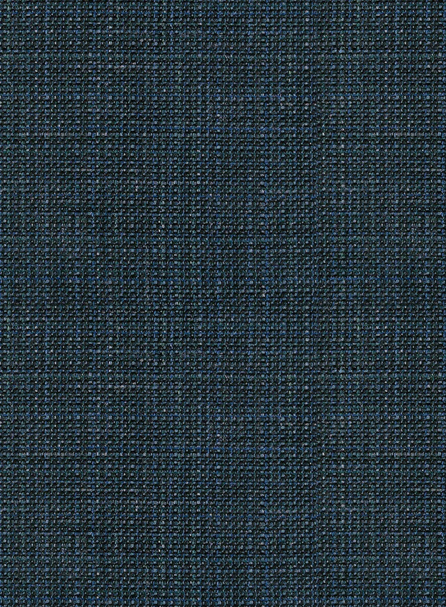 London Loom Teal Blue Ilaria Wool Silk Linen Suit