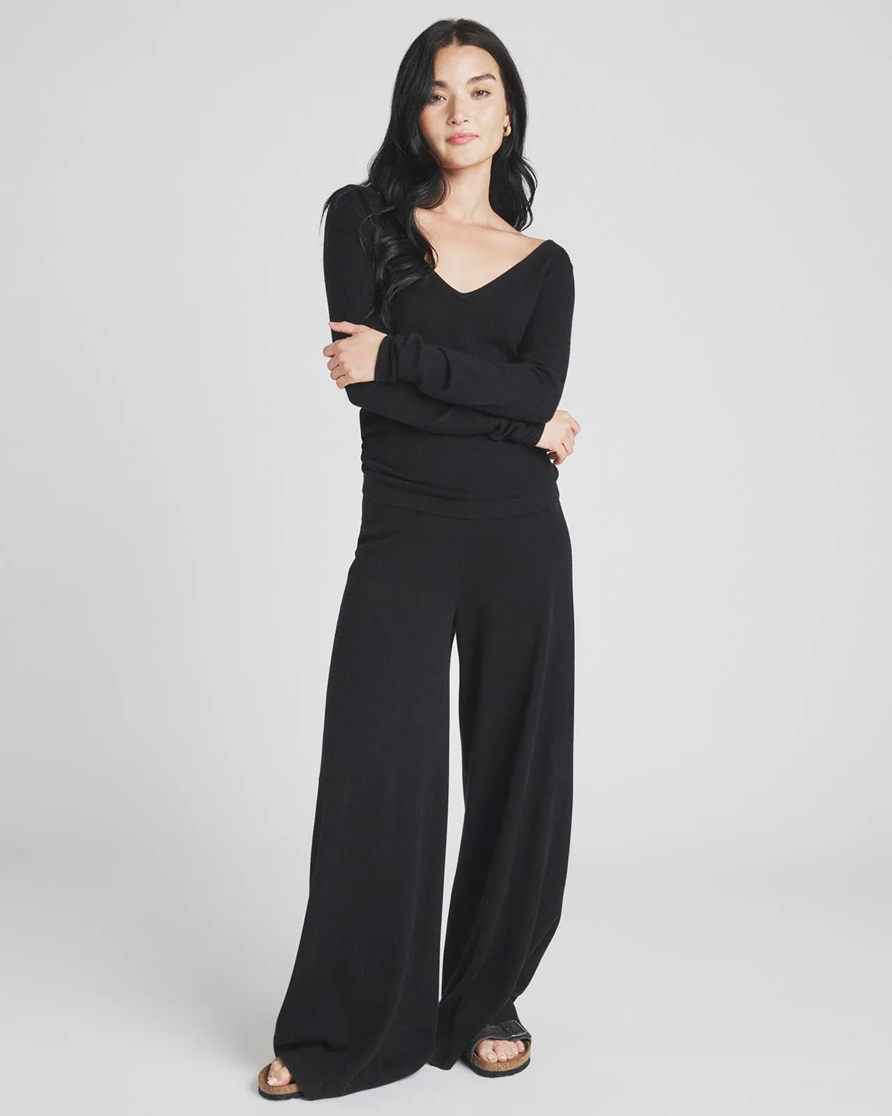 Loopknit LYR Reversible Deep V-Neck Top