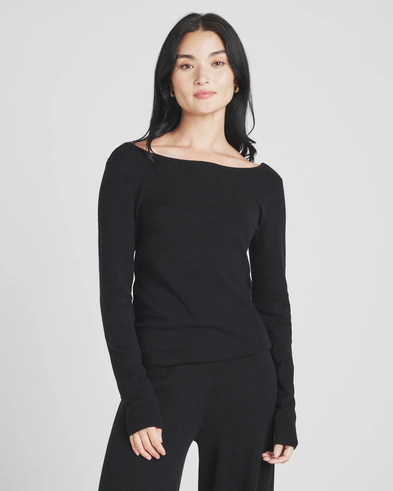 Loopknit LYR Reversible Deep V-Neck Top