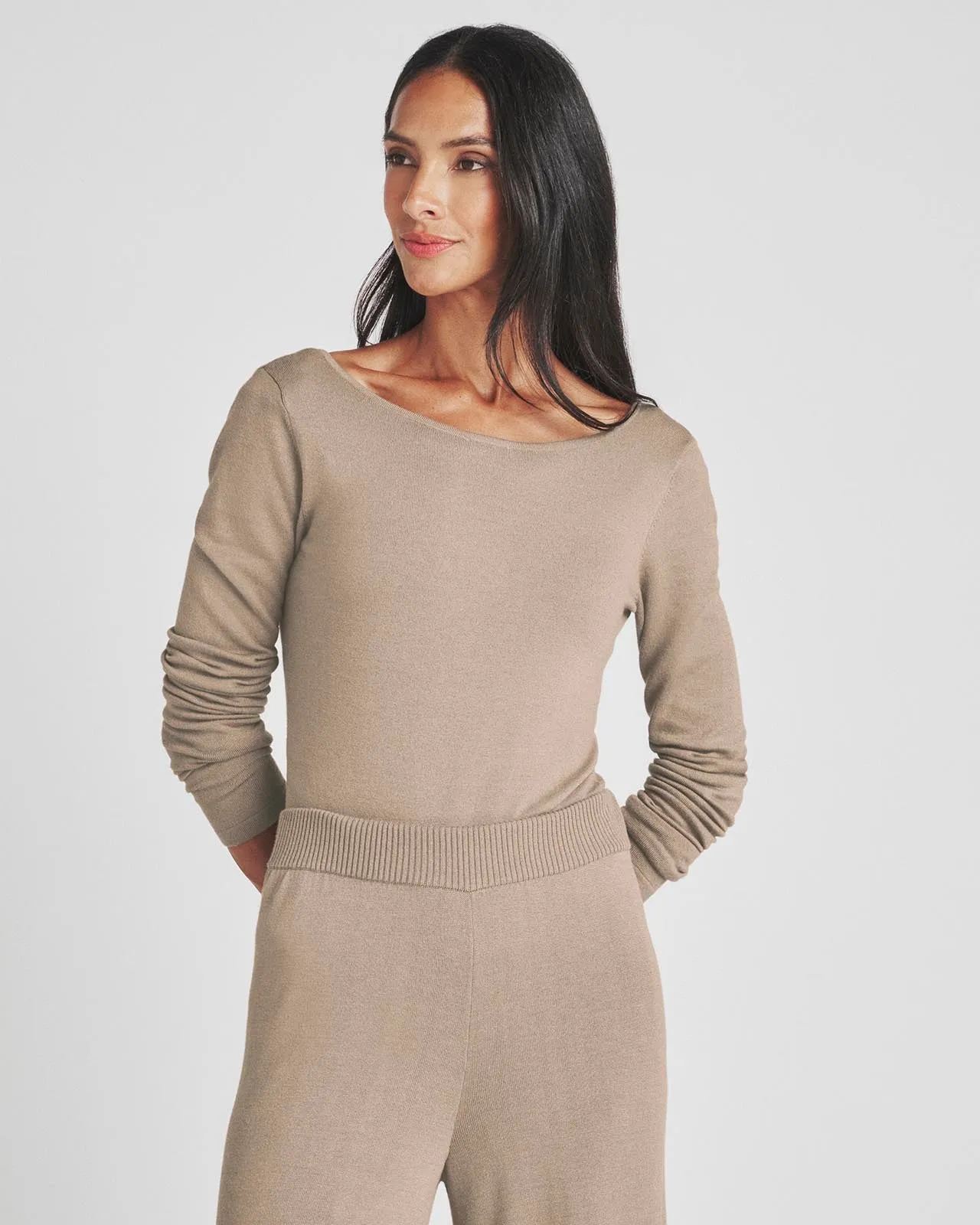 Loopknit LYR Reversible Deep V-Neck Top