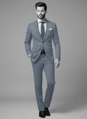 Napolean Costa Mini Houndstooth Blue Wool Suit