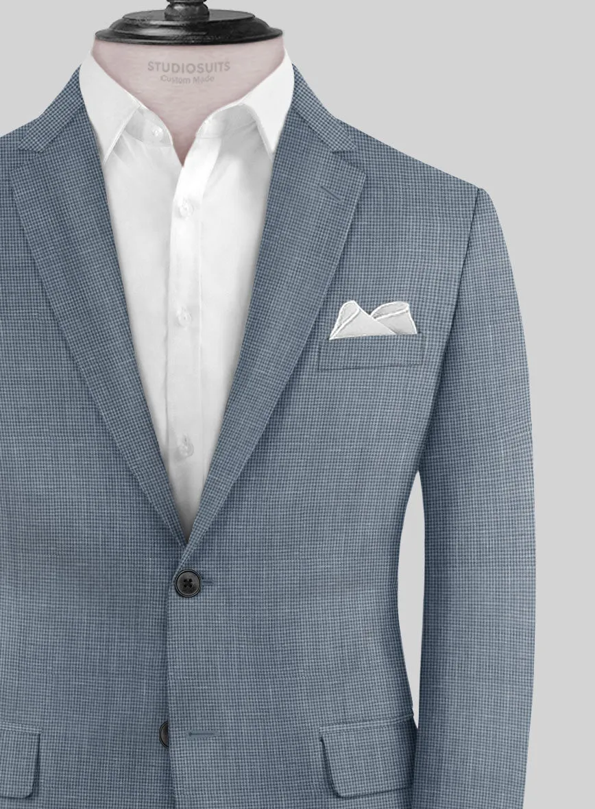 Napolean Costa Mini Houndstooth Blue Wool Suit