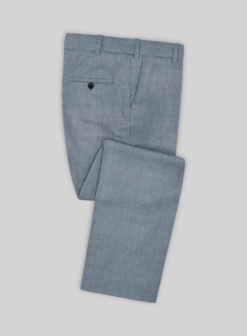 Napolean Costa Mini Houndstooth Blue Wool Suit