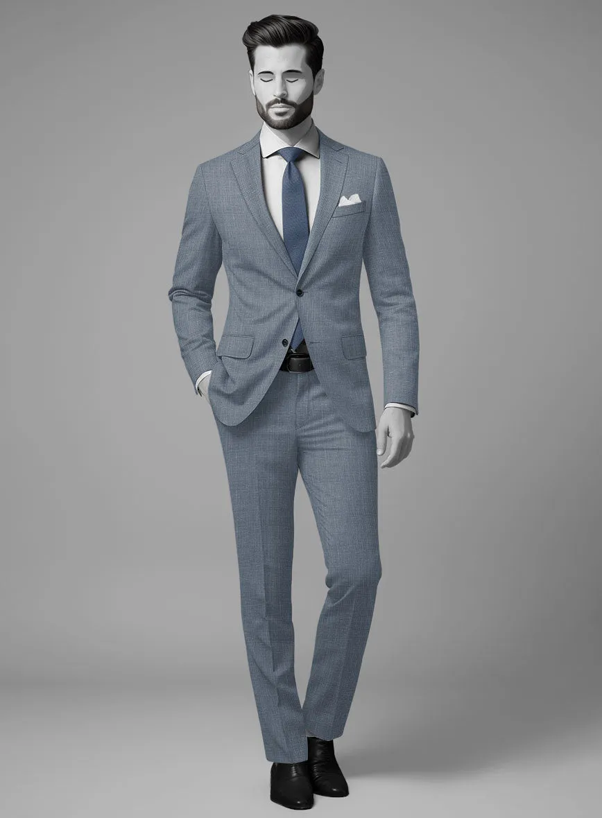 Napolean Costa Mini Houndstooth Blue Wool Suit