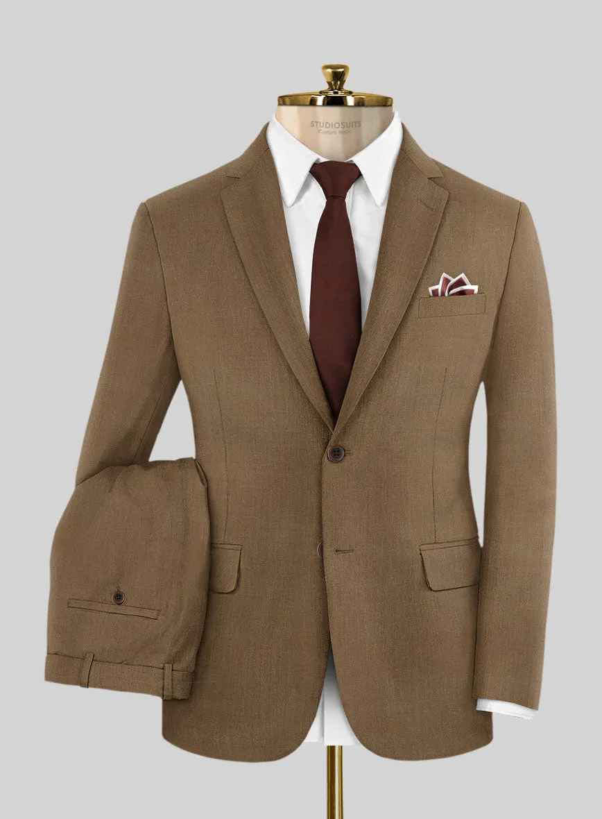 Napolean Melange Brown Wool Suit