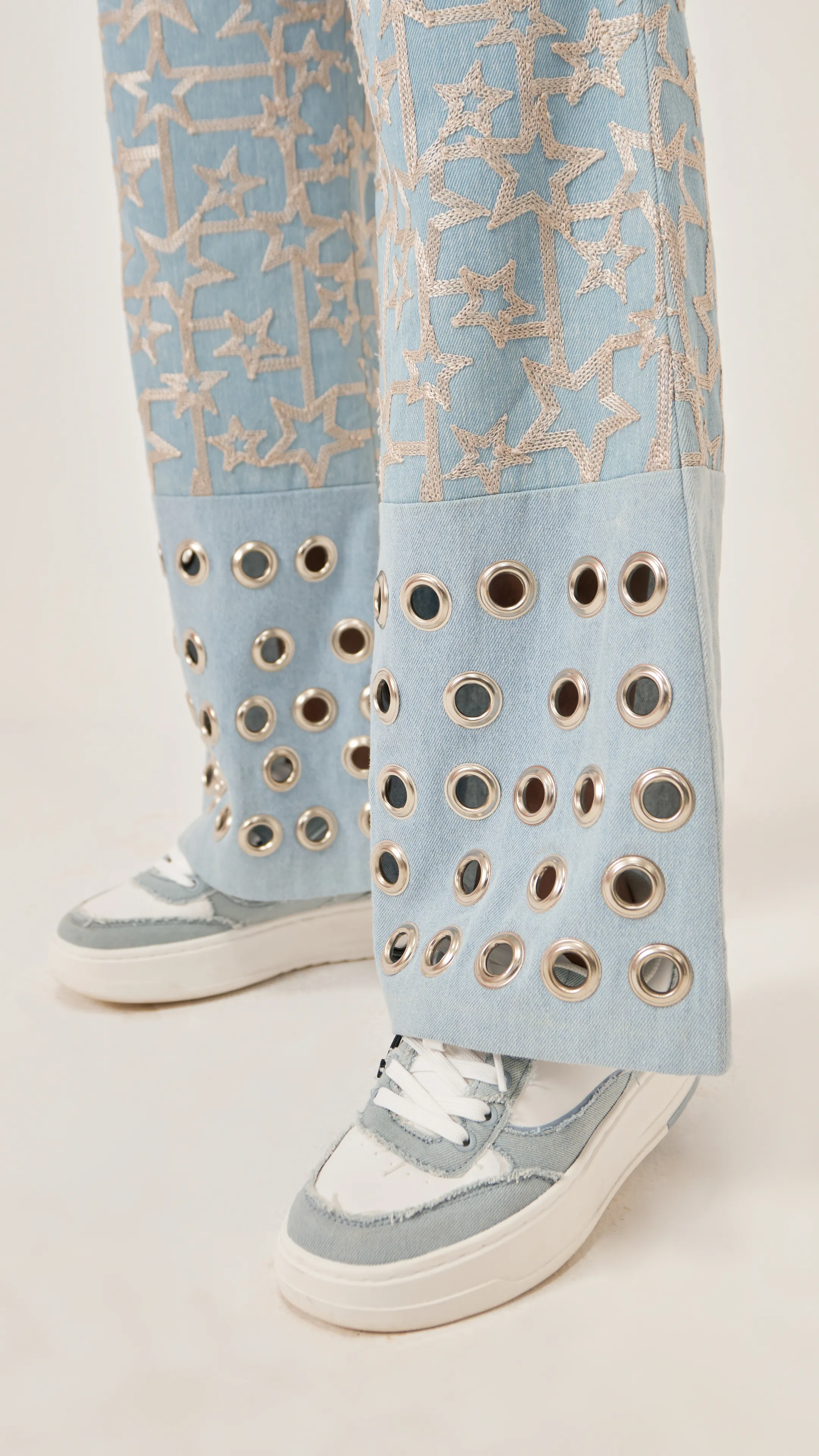 Star riveting pants